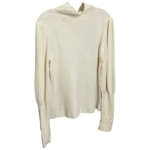 Christopher Fischer Women's Sweater Cashmere Pullover Cream Knit Turtleneck Sz S